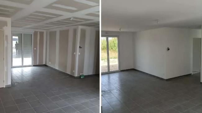JC Peinture - Chantier peinture intérieure maison